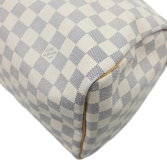 Louis Vuitton Speedy 30 Damier Azur Satchel Bag White - Picture 8 of 14